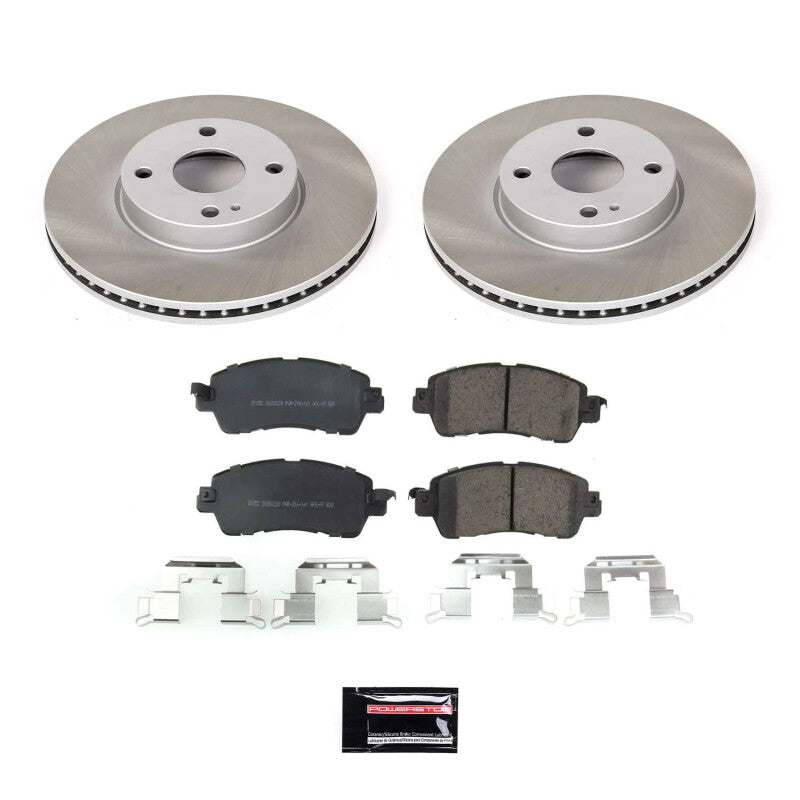PowerStop 17-18 Toyota Yaris iA Front Semi-Coated Rotor Kit (SC7700)