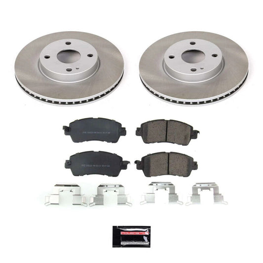 PowerStop 17-18 Toyota Yaris iA Front Semi-Coated Rotor Kit (SC7700)