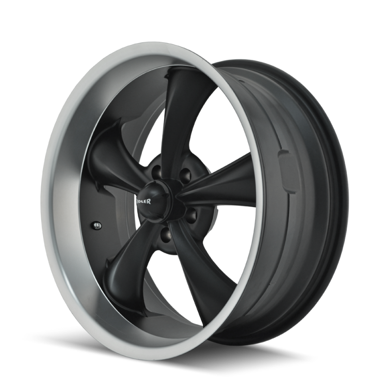 (set of 4) Ridler Wheels 695 Matte Black Machined | 17x8" +0mm | 5x120.65mm Wheels