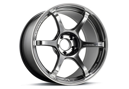 (set of 4) Advan RG-4 Racing Hyper Black/Ring | 18x11" +15mm | 5x114.3mm Wheels