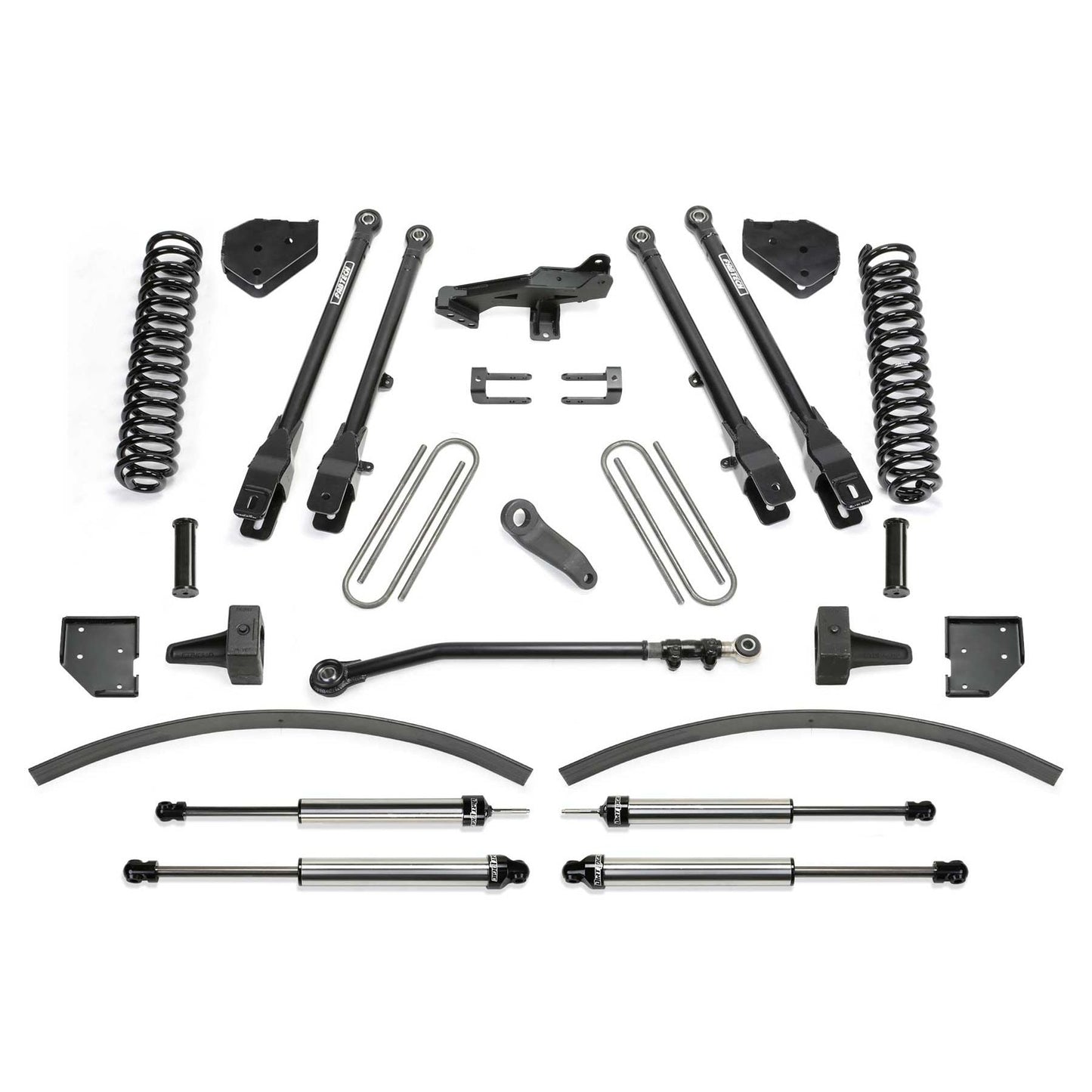 Fabtech 8" 4-Link System w/ Coils & DLSS Shocks | Ford F250/F350 4WD Diesel (17-21) (K2266DL)