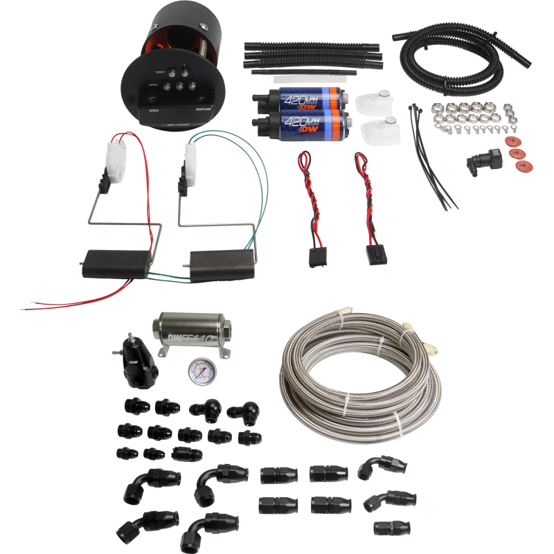 DeatschWerks 92-06 BMW 3-Series E36/E46 X2 Module with DW420 Pumps and PTFE Plumbing Kit