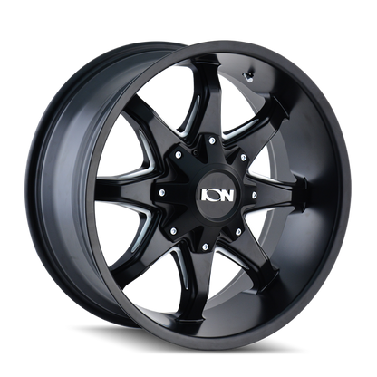 ION Wheels Type 181 Satin Black/Milled Spokes | 17x9" -12mm | 5x114.3mm Wheel