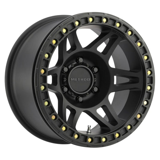 (set of 4) Method MR106 Beadlock Matte Black | 17x9" -44mm | 6x5.5in Wheel