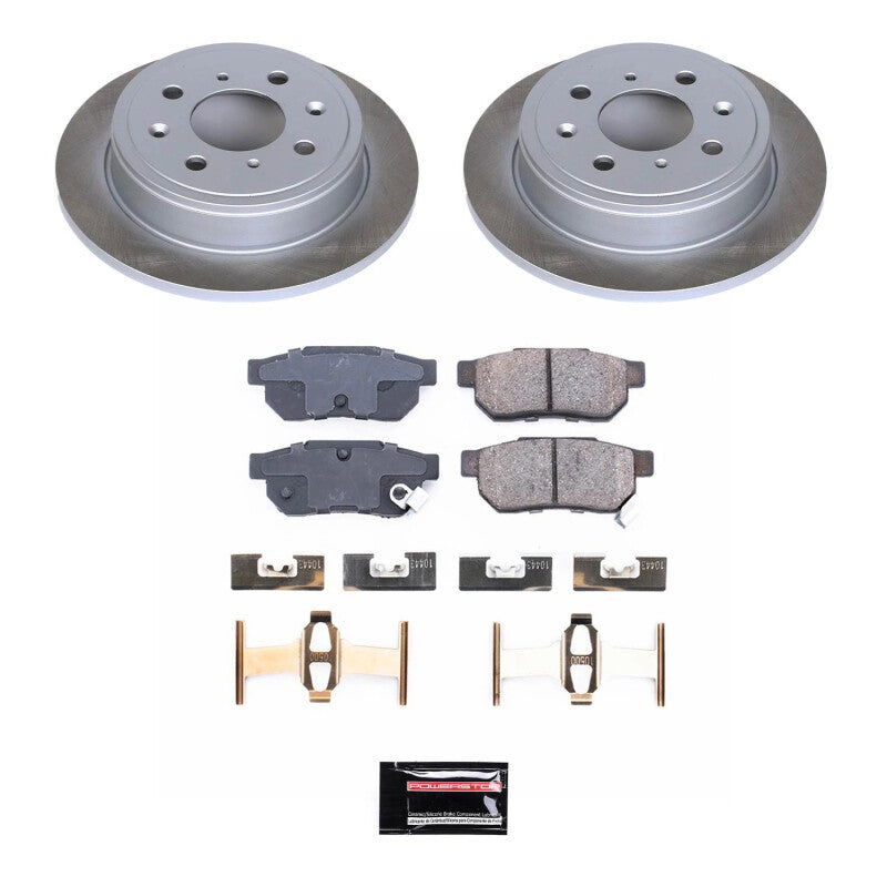 PowerStop 88-91 Honda Prelude Rear Semi-Coated Rotor Kit (SC408)