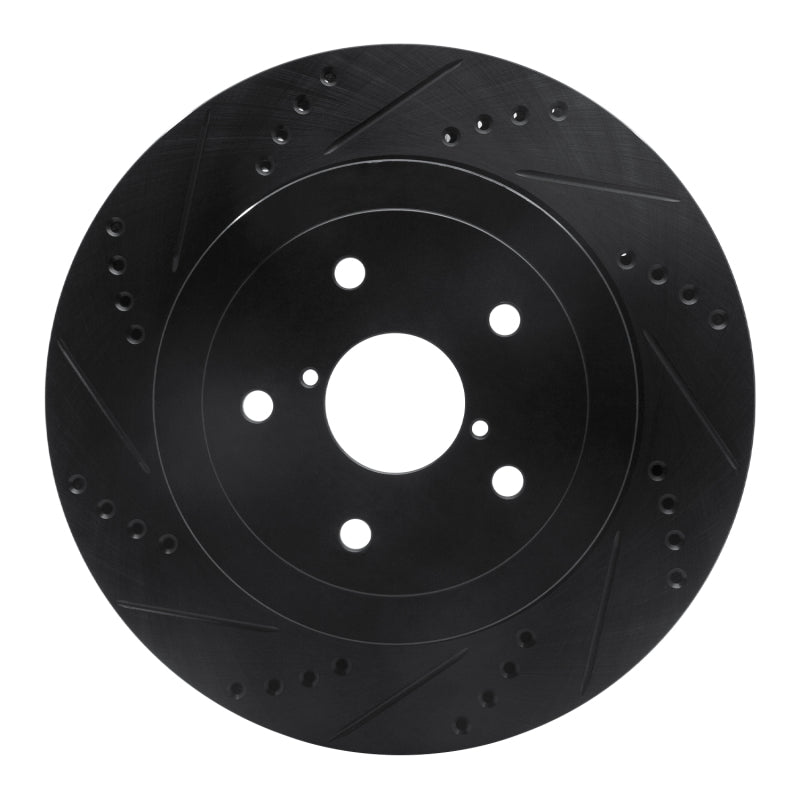 R1 Drilled & Slotted Rear Left Rotor | Subaru Impreza (00-14) (ECB-13017L)