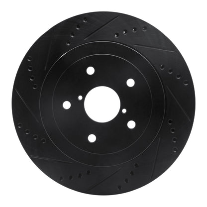 R1 Drilled & Slotted Rear Left Rotor | Subaru Impreza (00-14) (ECB-13017L)