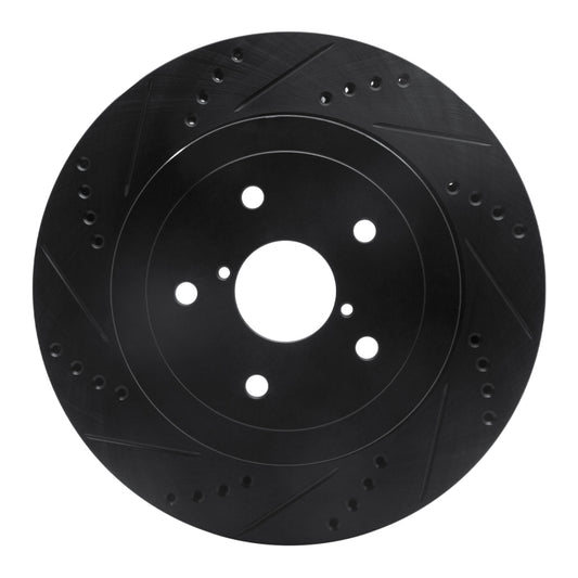 R1 Drilled & Slotted Rear Left Rotor | Subaru Impreza (00-14) (ECB-13017L)