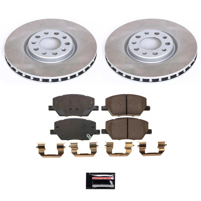 PowerStop 15-22 Jeep Renegade Front Semi-Coated Rotor Kit (SC7299)