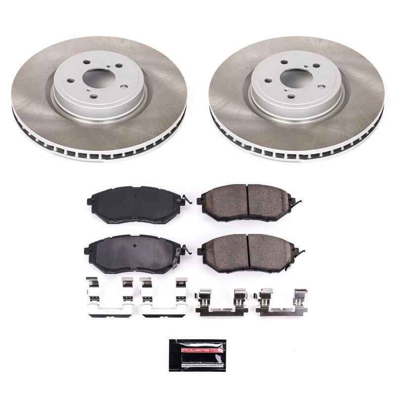 PowerStop 10-14 Subaru Outback Front Semi-Coated Rotor Kit (SC285)