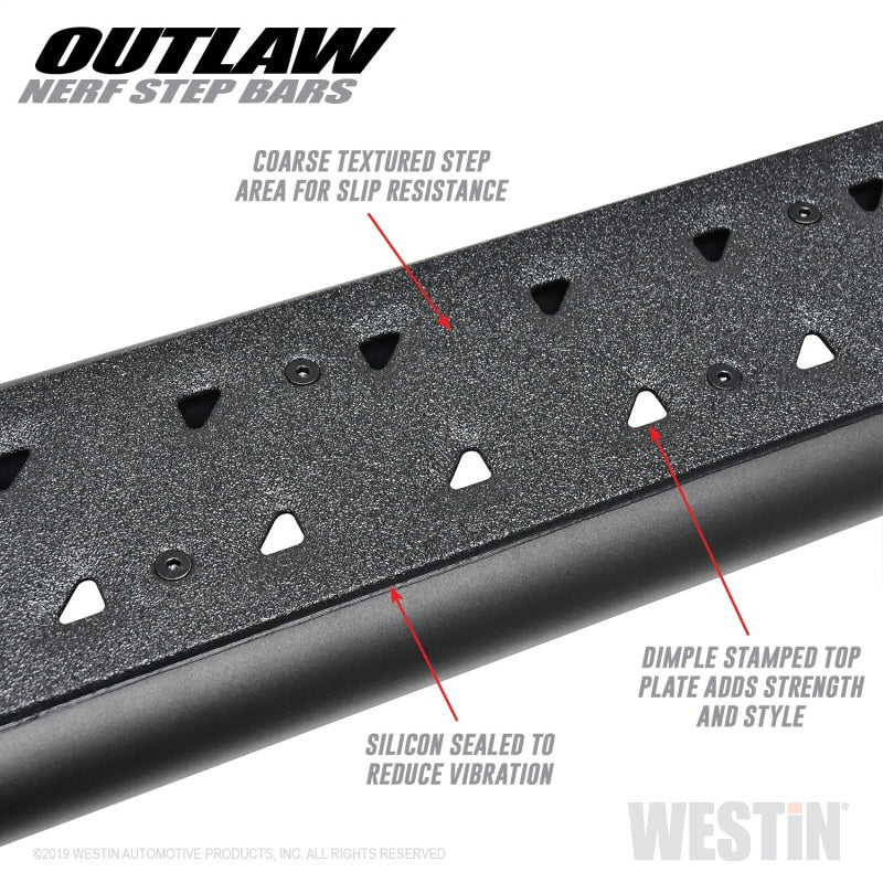 Westin 58-53565 Outlaw Nerf Step Bar For 2011-2018 Ram 1500 Crew Cab Pickup