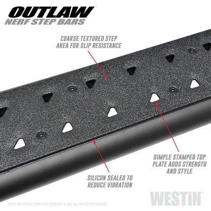 Westin 58-53565 Outlaw Nerf Step Bar For 2011-2018 Ram 1500 Crew Cab Pickup