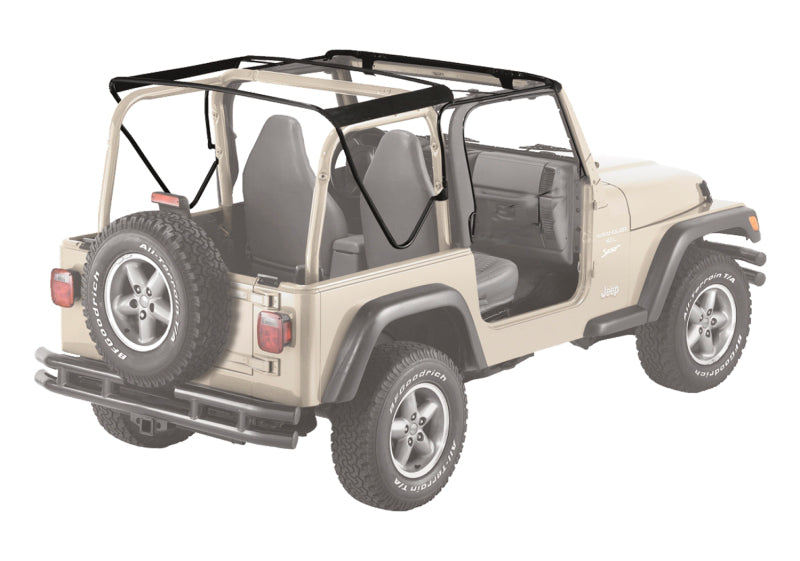 Bestop 55002-01 Factory Style Soft Top Hardware Kit Black for 97-06 Wrangler TJ