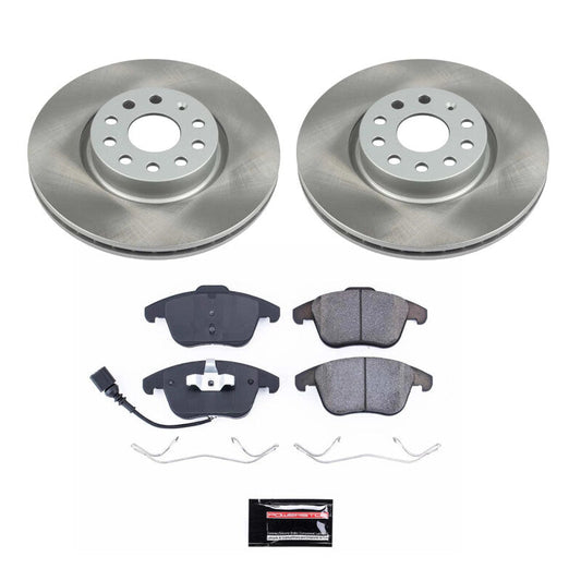 PowerStop 17-18 Volkswagen Tiguan Limited Front Semi-Coated Rotor Kit (SC2963)