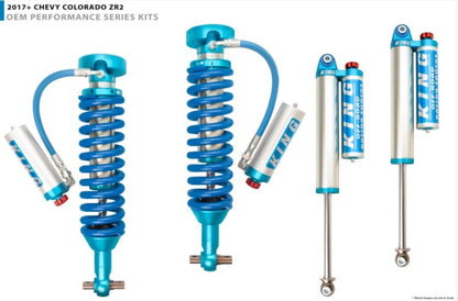 King Shocks 2.5 Performance Series Adjustable Shocks Set - 2015-2022 Chevrolet Colorado ZR2 4WD RWD