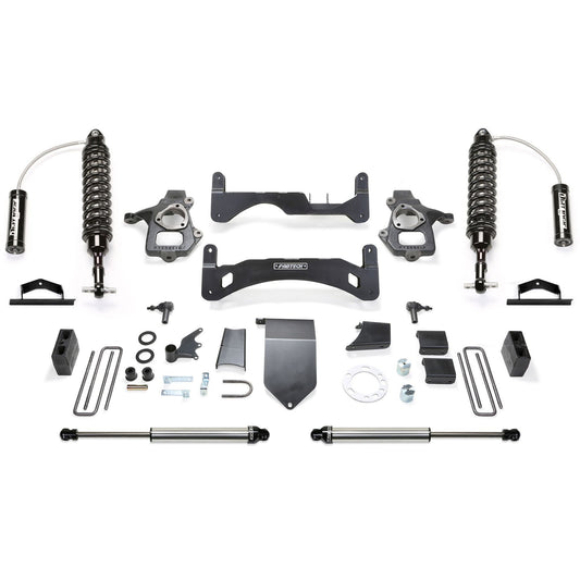 Fabtech 6" Performance System Gen 2 w/ Dual 2.5" & 2.25" Downlinks | GM C/K1500 Pickup (14-18) w/ OE Aluminum or Stamped Steel Upper Control Arms (K1113DL)