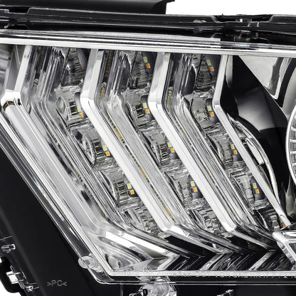 AlphaRex 10-12 Ford Mustang PRO-Series Halogen Projector Headlights Chrome