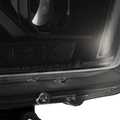 AlphaRex 10-13 Toyota 4Runner PRO-Series Halogen Projector Headlights Alpha-Black