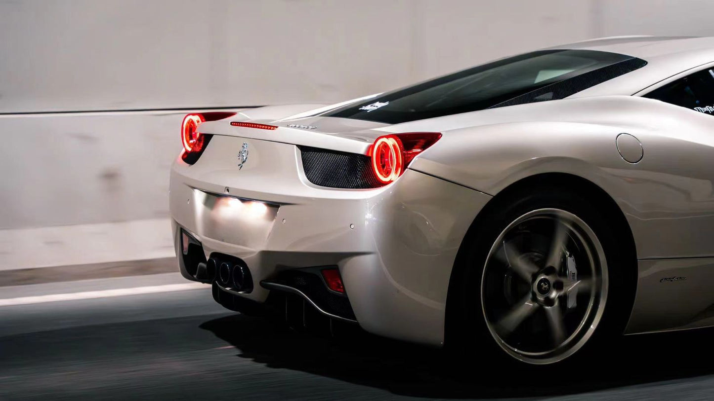 AlphaRex 10-15 Ferrari 458 NOVA-Series Prismatic LED Tail Lights Red Clear