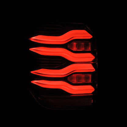 AlphaRex 10-24 Toyota 4Runner LUXX-Series LED Tail Lights Black-Red