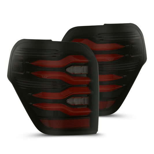 AlphaRex 10-24 Toyota 4Runner LUXX-Series LED Tail Lights Black-Red