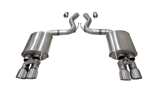 Corsa 2018-2023 Ford Mustang GT Fastback 5.0L 3in Sport Axle-Back Exhaust w/ 4in Black Tips-WheelFlip