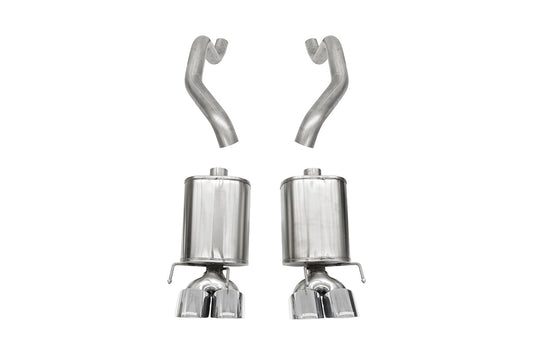 Corsa 2005-2007 Chevrolet Corvette (C6) 6.0L/6.2L Polished Sport Axle-Back Exhaust w/4.5in Tips-WheelFlip