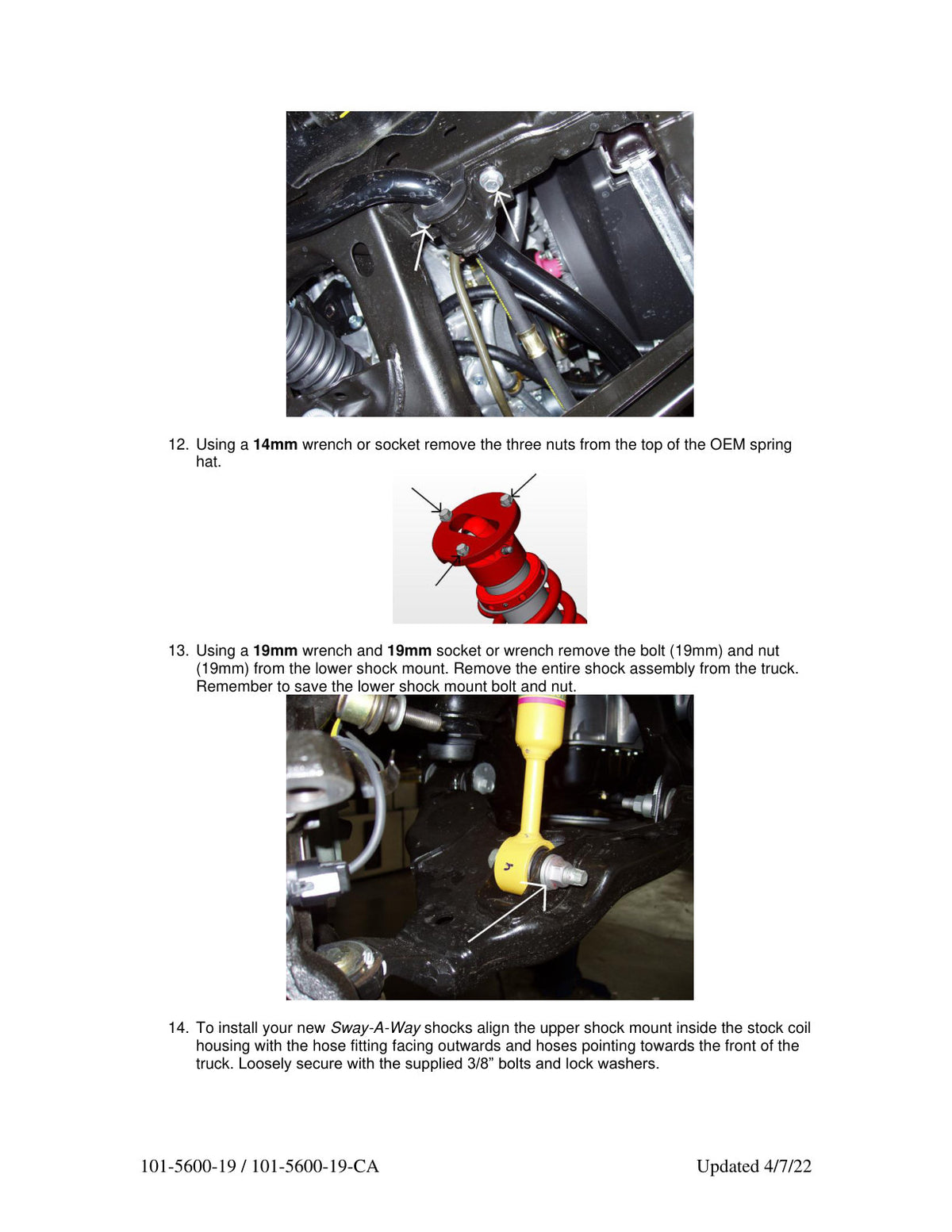 aFe Sway-A-Way 2.5in Front Coilover w/ Remote Reservoirs | Toyota Tacoma (05-22) / 4Runner V6 (03-09) (101-5600-19)