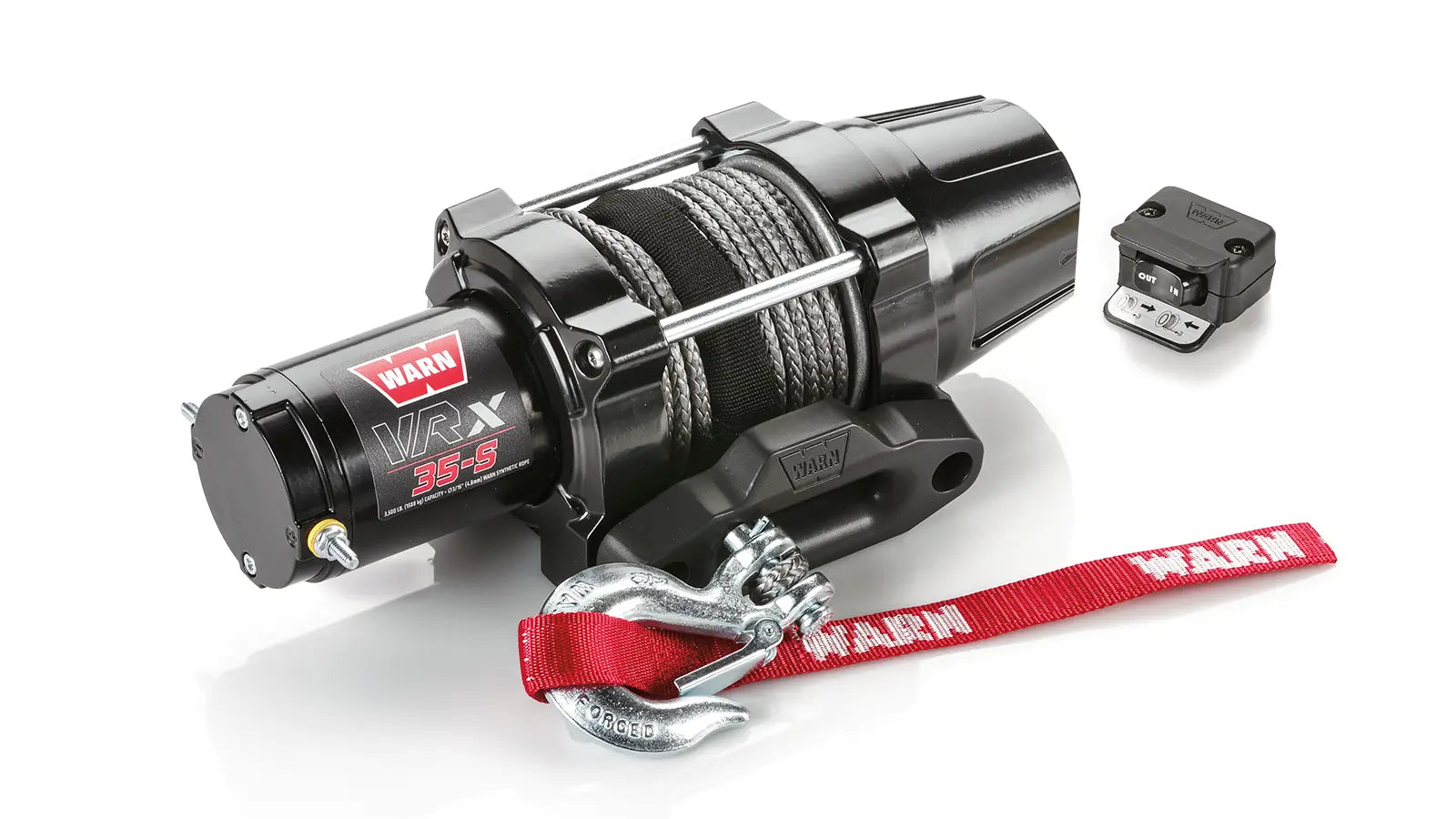 WARN 101030 VRX 35-S ATV UTV Quad Winch 3500 Lb 50' 3/16 Rope Hawse Fairlead