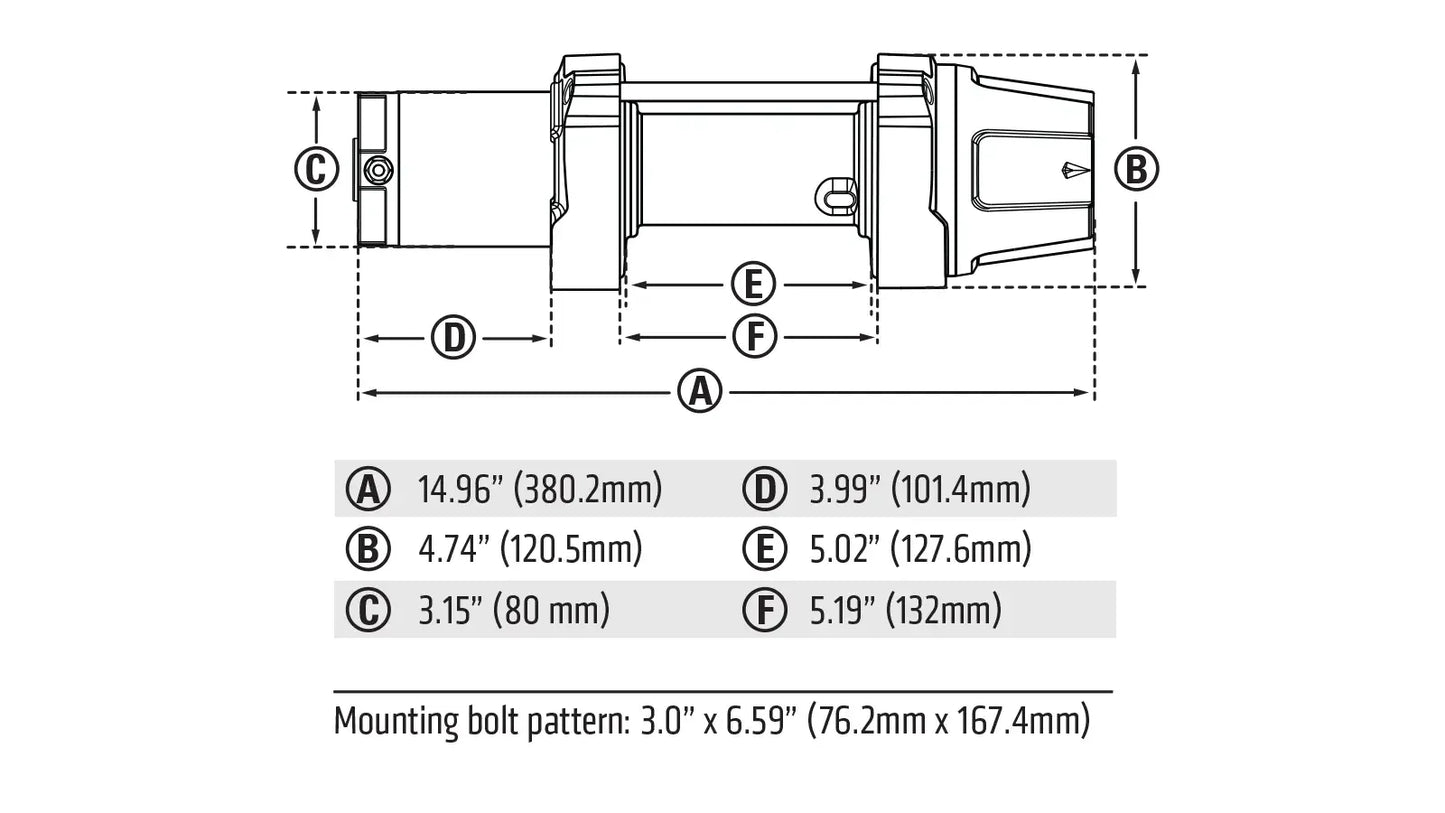 WARN 101045 VRX 45 ATV UTV Quad Winch 4500 Lb 50' 1/4 Cable Roller Fairlead