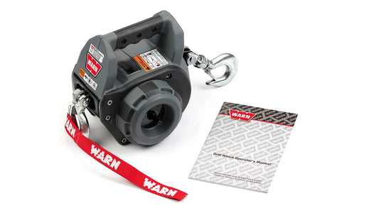 WARN 101570 Hand Held Drill Winch Hoist 750 LBS Come Along 40 Feet Steel Cable