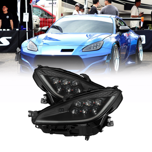 Alpharex NOVA-Series LED Projector Headlights - Black | 2021-2024 Toyota GR86 / Subaru BRZ (880876)