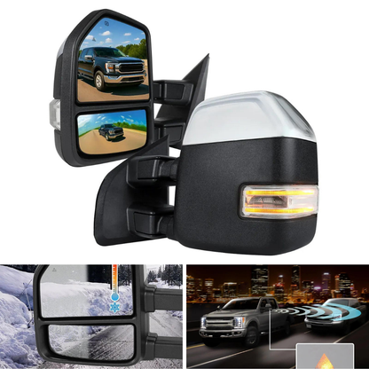 Spec-D Power Adj Heated Tow Mirrors, Manual Extend | Ford F-150 (21-26) / F-250 (23-26) (RMX-F15021F4H-P-FS)