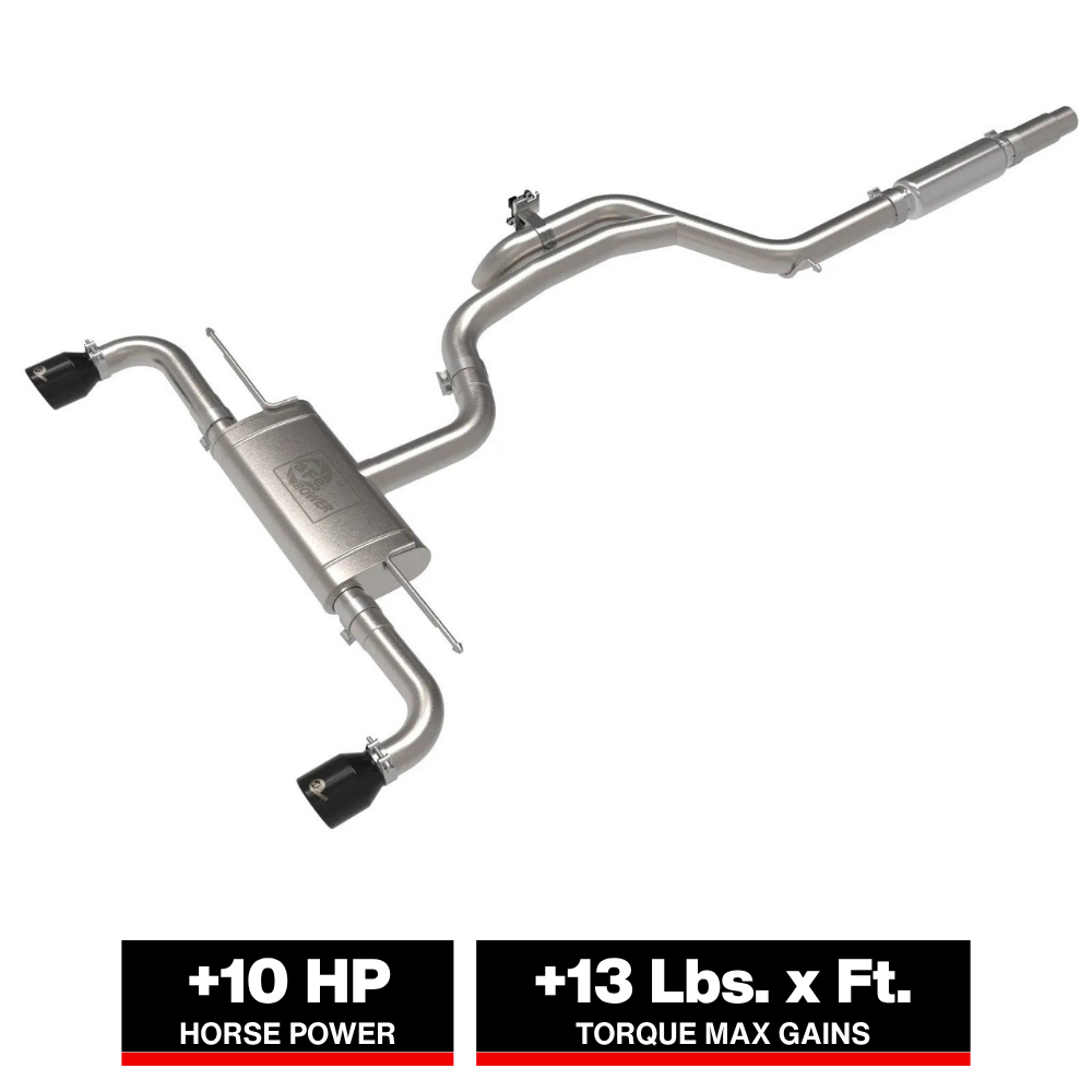 aFe Gemini XV 3-2.5in SS Cat-Back Exhaust w/ Cut-Out Tips | VW MK8 (22-23) (49-36451-P)