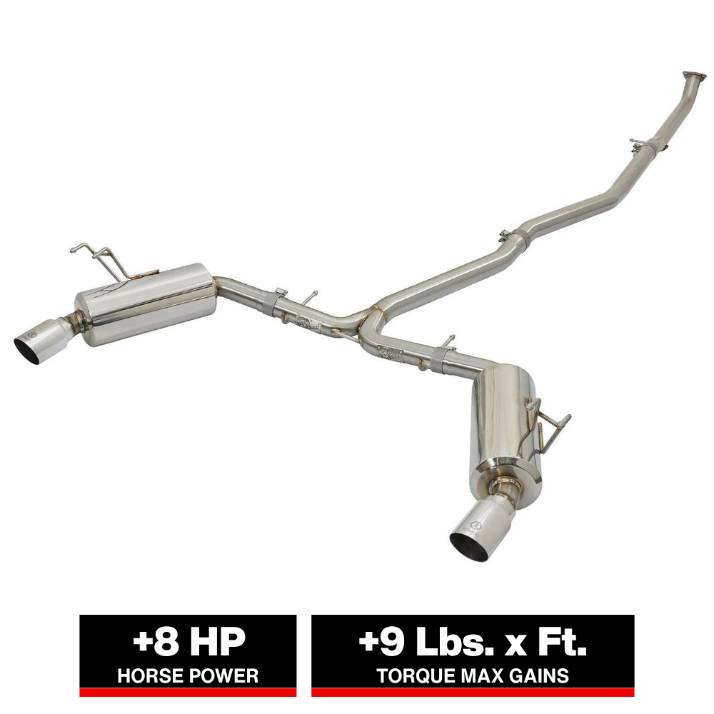 aFe Takeda 2.25-2.5in SS Cat-Back Dual-Exit Exhaust | Honda Civic 16-21 (49-36615-P)