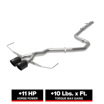 aFe Takeda 3in to 2-1/2in SS Cat-Back Exhaust | Hyundai Veloster 19-21 (49-37011-P)