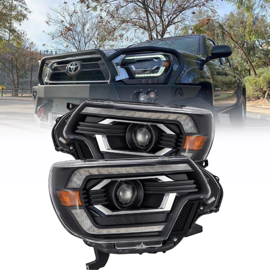 AlphaRex LUXX-Series LED Projector Headlights Plank Style Black | Toyota Tacoma (12-15) (880751)