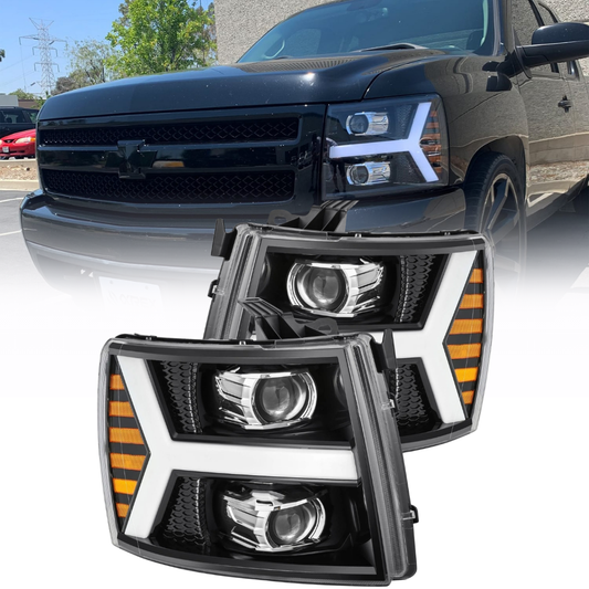 AlphaRex LUXX-Series Headlights Chevy Silverado 1500 (07-13) | LS/LT/LTZ/WT (880223)