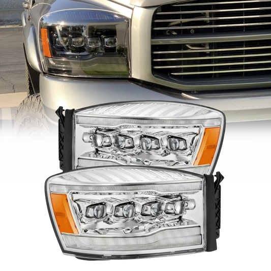 AlphaRex NOVA-Series LED Projector Headlights Chrome Dodge Ram 1500HD (06-08) (880537)