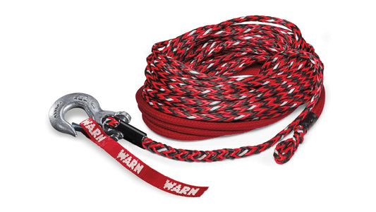 WARN 102558 Synthetic Rope Kit 3/8 x 100 Winch 12000 lb Hook Spydura Nightline