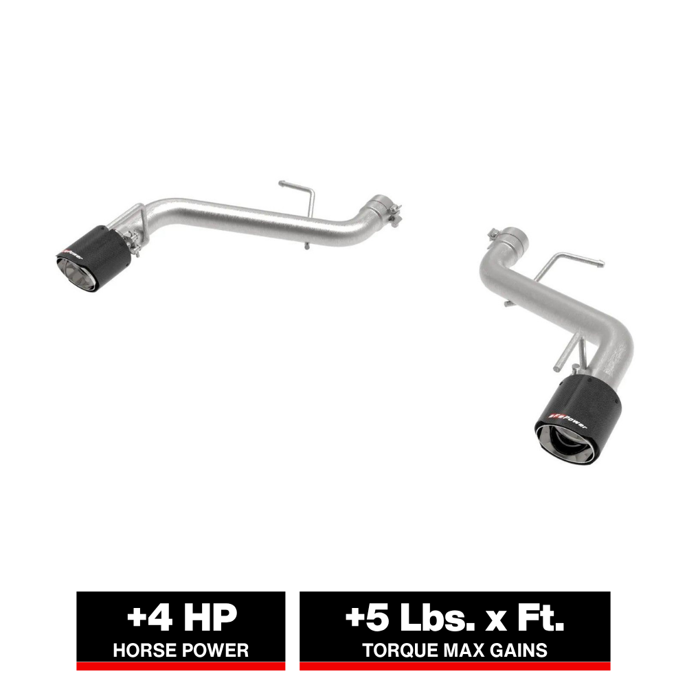 aFe MACH Force-Xp 2.5in SS Carbon Fiber Axle-Back Exhaust | Camaro SS (16-20) / (21-22) (49-44118-C)
