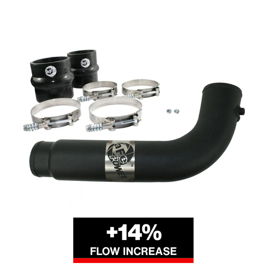 aFe 3-1/2in Aluminum Cold Charge Pipe Black | Dodge Diesel Trucks 07.5-09 L6-6.7L (46-20039)
