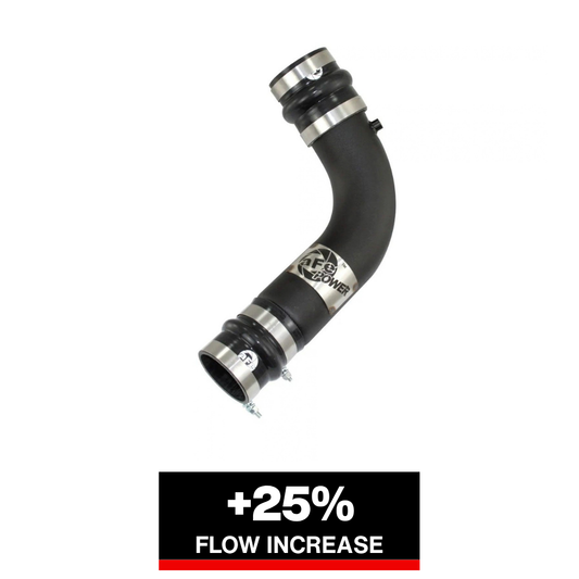 aFe 3-1/2 IN Aluminum Cold Charge Pipe Black | Dodge Diesel Trucks L6-6.7L (10-11) (46-20089)