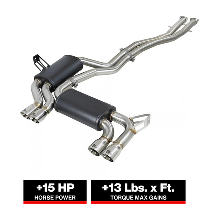 aFe 2.5in 304 Stainless Steel Cat-Back Exhaust w/ Polished Tips | BMW M3 (01-06) (49-36344-P)