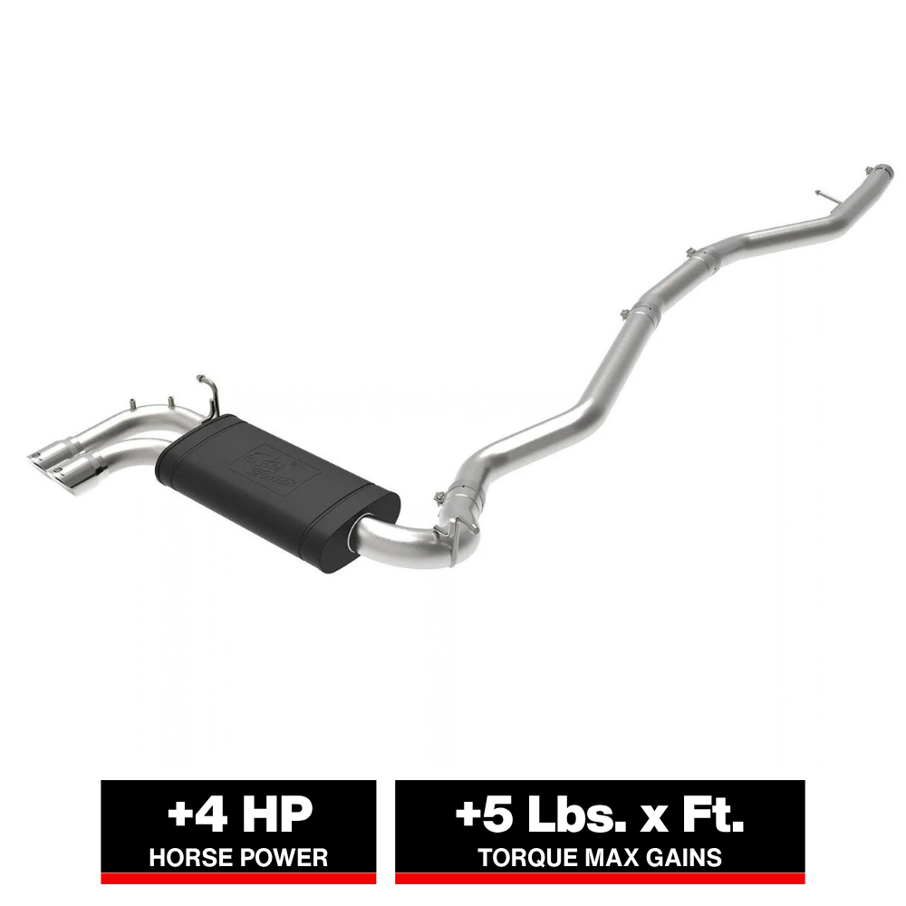 aFe 2-1/2in 304 Stainless Steel Cat-Back Exhaust w/ Polished Tips | BMW 228i (14-16) (49-36345-P)