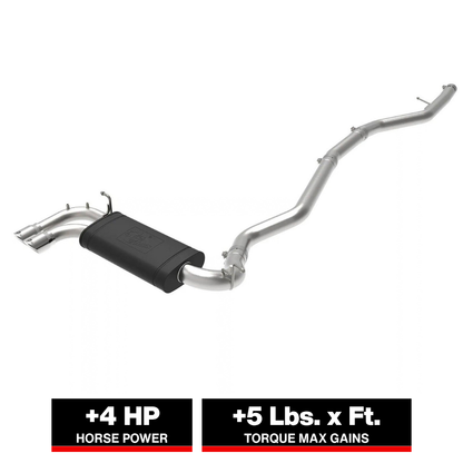 aFe 2-1/2in 304 Stainless Steel Cat-Back Exhaust w/ Polished Tips | BMW 228i (14-16) (49-36345-P)