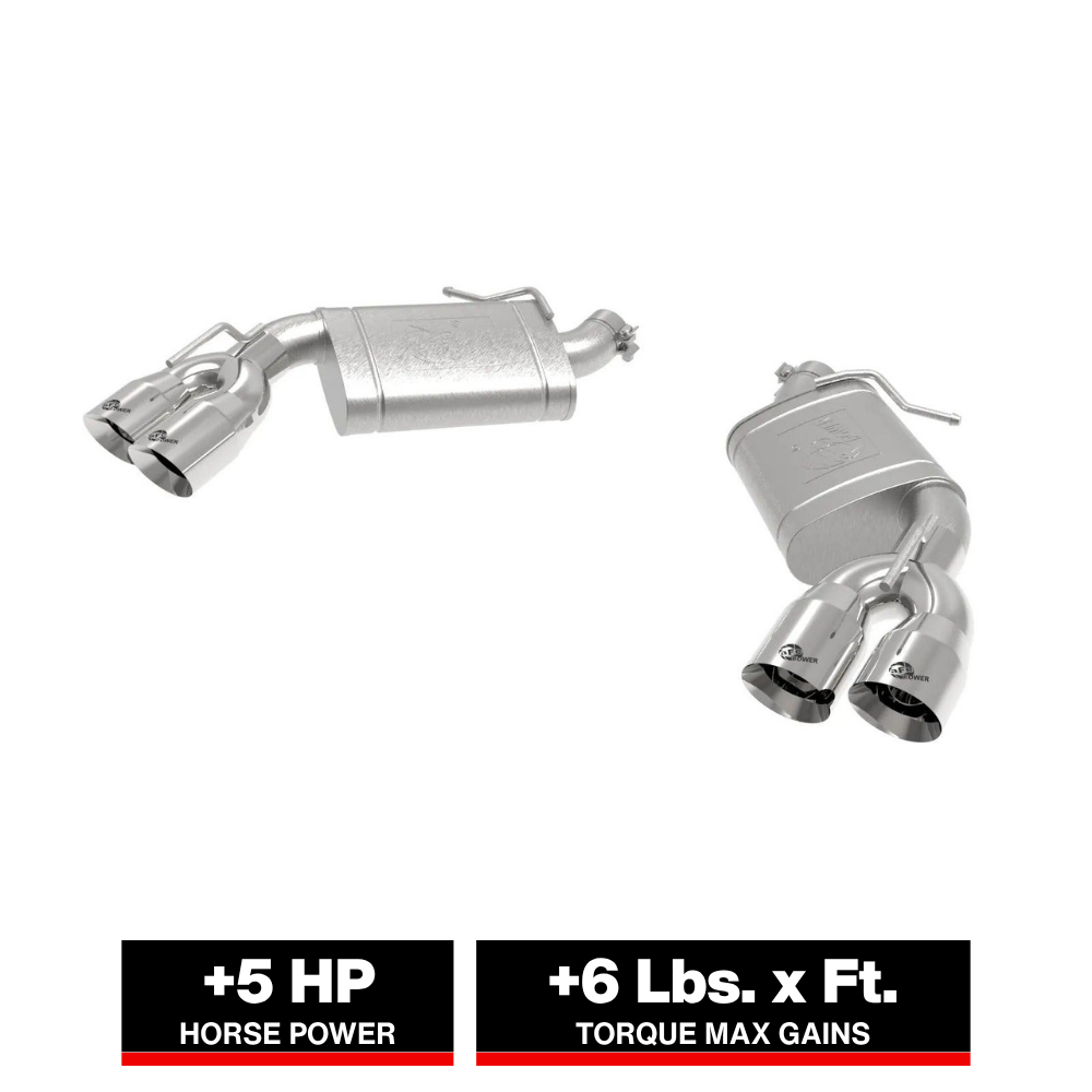 aFe 2.5in 409 SS Polished Axle-Back Exhaust | Chevy Camaro SS (16-21) (49-44119-P)