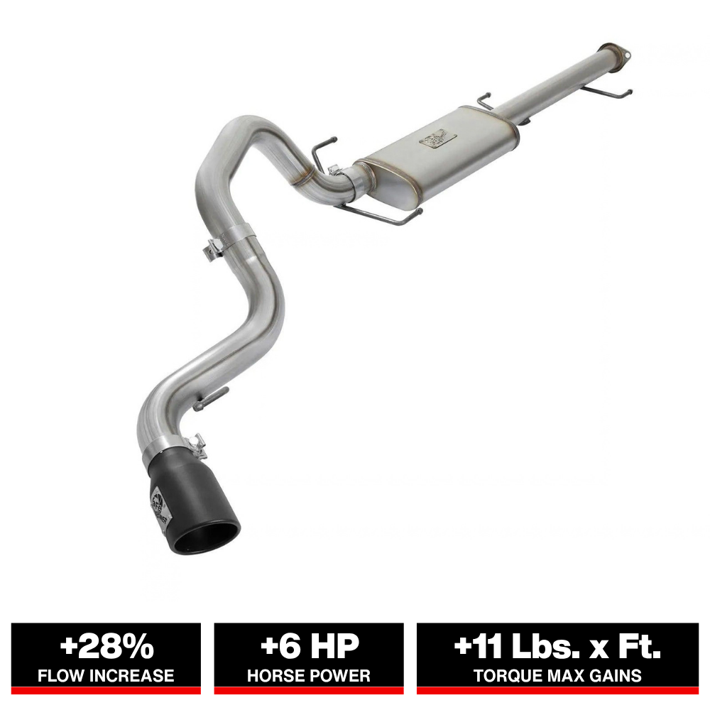 aFe 3in SS Cat-Back Exhaust w/ Black Tips | Toyota FJ Cruiser (07-14) (49-46003-1B)