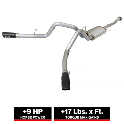 aFe 3in SS Cat-Back Exhaust | Ford F150 5.0L V8 CC/SB EC/LB (49-43074-B)