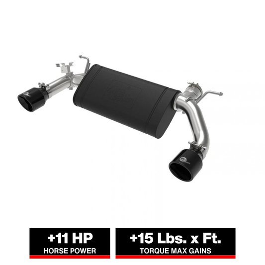 aFe 3in to 2.5in SS Axle-Back Exhaust w/ Black Tips | BMW M235i (14-16) (49-36348-B)